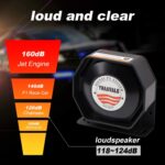 9200E Amplifier Police Siren & Metal Ultra Slime Octagon Compact Flat Speaker,DC12V 100W Multi-Tones Wired Control with Mic Loudspeaker Emergency Electronic PA System for Police Cars - Image 3