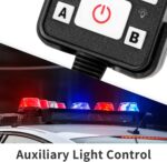 9200E Amplifier Police Siren & Metal Ultra Slime Octagon Compact Flat Speaker,DC12V 100W Multi-Tones Wired Control with Mic Loudspeaker Emergency Electronic PA System for Police Cars - Image 5