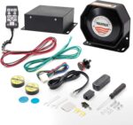 9200E Amplifier Police Siren & Metal Ultra Slime Octagon Compact Flat Speaker,DC12V 100W Multi-Tones Wired Control with Mic Loudspeaker Emergency Electronic PA System for Police Cars - Image 7