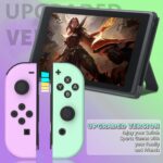 Switch Controller for Switch/OLED/Lite, Replacement Switch Controllers Switch Controllers Support Sports Screenshot/Wake-up/Dual Vibration/Motion Control,with Two Cute Joystick Hats,Purple Green - Image 3