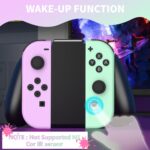 Switch Controller for Switch/OLED/Lite, Replacement Switch Controllers Switch Controllers Support Sports Screenshot/Wake-up/Dual Vibration/Motion Control,with Two Cute Joystick Hats,Purple Green - Image 6