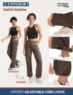 Moosehill Women's-Cargo-Hiking-Pants-High-Waisted Wide Leg Water Resistance Lightweight Stretch for Work Casual Outdoor - Image 4