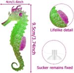 Glowing Aquarium Ornaments Silicone Fish Tank Decor Artificial Sea Anemones Decorations Including Coral Jellyfish Sea Horse, Christmas Tree Sillicon Ornament Decoration for Aquarium Fish Tank - Image 4