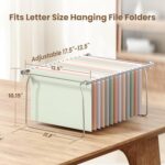SUNEE Hanging File Folder Frame, Letter Size Files Holder Bars,17.5 Inches, Set of 2 - Image 4