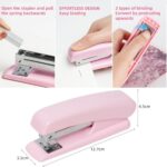 Pink Office Desk Accessories, 15pcs Office Supplies 360°Pen Holder Desk Organizers and Accessories with Pink Stapler and Tape Dispenser Set, Cute Desk Accessories for Women Gift Set - Image 8