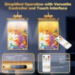 Dimmable Cordless Picture Light with Controller and Timer, Rechargeable 5000mAh Battery Wall Sconce for Wall Pictures, Gallery Artwork, Paintings, Portraits, Dartboards (Gold) - Image 5