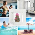 ALALAL Funny Bathing Cat Hand Towels Print Bath Towel Absorbent Soft Fingertip Towels Multipurpose Towels for Yoga Gym Spa Hotel Bathroom 27.5x15.7 inch - Image 4