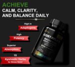 Super Calm Cortisol Supplement with Magnesium Glycinate, Ashwagandha KSM-66, L-Theanine, Phosphatidylserine, Ginkgo Biloba & Lions Mane for Calm, Focus, Mental Clarity, Relaxation, Sleep, Energy - Image 10