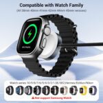 2Pack for Apple Watch Charger,4 in 2 Multi Charging Cable,Type C/Lightning/Micro USB Nylon Braided Travel Vacation Essentials Compatible with iWatch Series,for iPhone Series-Black(5FT) - Image 8