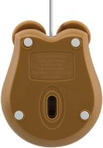 Cute Animal Bear Shape USB Wired Corded Mouse Optical Mice for Notebook PC Laptop Computer 1600DPI 3 Buttons with 3.2 Feet Cord (Brown) - Image 7