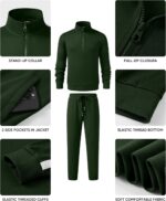 JMIERR Men's Track Suits 2 Piece Full Zip Sports Outfits Set Sweatshirt and Joggers Sweatpants - Image 5