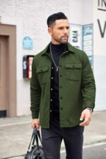 COOFANDY Men's Casual Shirt Jacket Lightweight Shacket Jacket Quilted Button Down Jackets - Image 3