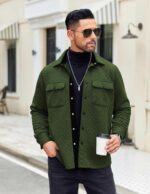 COOFANDY Men's Casual Shirt Jacket Lightweight Shacket Jacket Quilted Button Down Jackets - Image 4