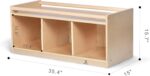 Toddler Toy Storage w/ Mirror Back, Baby Preschool and Daycare Cubbies w/ 2 Top Holding Handrail, Little Kids Tummy Time Furniture, Home, Classroom, Montessori Book Browser (1 Tier w/ Mirror Back) - Image 8