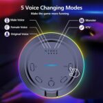 LIANGSTAR Gaming USB Microphone with 5 Voice Changes, Mute Button, Desktop Podcast Mic, Volume Control, RGB Condenser Computer Microphone for PC Gamer, YouTube, Streaming, Conference, Class - Image 5
