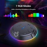 LIANGSTAR Gaming USB Microphone with 5 Voice Changes, Mute Button, Desktop Podcast Mic, Volume Control, RGB Condenser Computer Microphone for PC Gamer, YouTube, Streaming, Conference, Class - Image 6