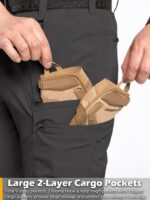 CARWORNIC Men's Quick Dry Tactical Hiking Pants Flex Water Resistant Lightweight Outdoor Fishing Cargo Work Pants 9 Pockets - Image 5