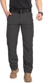 CARWORNIC Men's Quick Dry Tactical Hiking Pants Flex Water Resistant Lightweight Outdoor Fishing Cargo Work Pants 9 Pockets - Image 8