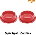 Ant-Proof Pet Food & Water Bowls – Moat Design Non-Skid Dish Set for Dogs & Cats – 2 Pack BPA-Free FDA PP – Prevents Ants & Insects – Easy Clean, Portable, Safe for All Pets (Pack 2) (RED, 10oz) - Image 3