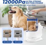 Dog Grooming Kit with Vacuum Clippers: Dog Vacuum for Shedding Grooming with Pet Hair Trimmer - 3L Pet Grooming Vacuum for Dogs Low Noise - Image 5