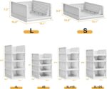 Proarea Stackable Plastic Storage Basket Closet Organizer Bin Foldable Clothes Organizer Storage Drawer Shelf Container for Living Room Bathroom Kitchen Office Laundry Room - Image 3