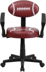Flash Furniture Preston Football Swivel Task Office Chair with Arms - Image 7