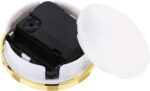 Hicarer Round Clock Insert 3-1/8 Inch (80 mm) Quartz Movement Roman Numeral Gold Trim (Gold Trim) - Image 5