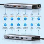 USB C Laptop Docking Station Dual Monitor HDMI for Dell/Lenovo/HP Laptop 14 in 1 USB C Hub Multiport Adapter Dongle Dock USB C to 2 HDMI 4K+DisplayPort+Ethernet+4USB+2USB C+100W PD Charger+SD/TF+Audio - Image 3