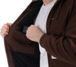 Men's Loose Fit Quilted Flannel Lined Workwear Waterproof Active Jacket Hooded Work Coat - Image 7