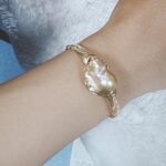 Handcrafted Baroque Bracelet- Women's Bracelets Fashionable Cute Pearl Bracelets-pearl bracelets for women gold - Image 6