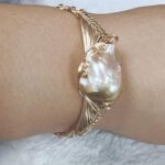 Handcrafted Baroque Bracelet- Women's Bracelets Fashionable Cute Pearl Bracelets-pearl bracelets for women gold - Image 8