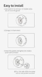 Gokart Front 80/60-5 Wheel Assembly Compatible with Segway Ninebot GoKart Kit/Kit2/Gokart Pro/Pro2, Karting Front Wheel Assembly Replacements Refit Original Accessories (Front Wheel Assembly 2pcs) - Image 9