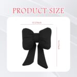 Cute Bow Car Headrest Pillow,Comfortable & Breathable Car Neck Pillows for Relief Neck Fatigue,Universal Head Rest Pillow for Cars Decoration as Birthday Gifts for Women,Girl (Black) - Image 3