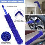 anngrowy 62" Car Wash Brush Mop Kit with Long Handle Car Wheel Brush Detailing Brush Microfiber Duster Windshield Window Squeegee Dry Towels, Car Washing Cleaning Kit for Cars RV Truck - Image 5
