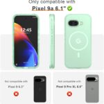 ANNSD for Google Pixel 9A Case,Magnetic Matte Shockproof Cover,Translucent Full Body Protective Multilayer 3 in 1 Anti Drop Anti Scratch for Women Men(Green) - Image 3