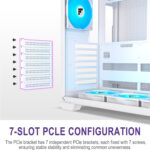 F600 PC Case - Pre-Installed 7 PWM ARGB Fan, ATX Mid-Tower Gaming PC Case, 270° Panoramic Glass with Type-C, FOIFKIN (White, F600) - Image 8