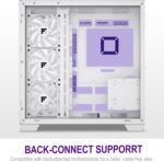 F600 PC Case - Pre-Installed 7 PWM ARGB Fan, ATX Mid-Tower Gaming PC Case, 270° Panoramic Glass with Type-C, FOIFKIN (White, F600) - Image 10