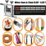 Manual Wire Stripper Machine, 0.06-0.65” 1-17mm Wire Stripper Tool for Drill Powered or Hand Crank Electrical Cable Copper Wire Stripping Machine, Workbench Mount, 5 Blades + 6 Channels - Image 4