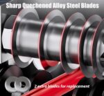 Manual Wire Stripper Machine, 0.06-0.65” 1-17mm Wire Stripper Tool for Drill Powered or Hand Crank Electrical Cable Copper Wire Stripping Machine, Workbench Mount, 5 Blades + 6 Channels - Image 5