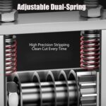 Manual Wire Stripper Machine, 0.06-0.65” 1-17mm Wire Stripper Tool for Drill Powered or Hand Crank Electrical Cable Copper Wire Stripping Machine, Workbench Mount, 5 Blades + 6 Channels - Image 7