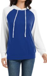 Hoodies for Women Lightweight Long Sleeve Sweatshirt Loose Fit Color Block Tunic Tops with Pockets 2025 - Image 5
