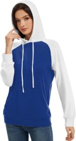 Hoodies for Women Lightweight Long Sleeve Sweatshirt Loose Fit Color Block Tunic Tops with Pockets 2025 - Image 8