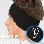 JOEYOUNG Fleece Ear Warmers for Men Women Kids - Winter Headband Ear Muffs Ear Covers for Cold Weather Running Cycling Ski - Image 4