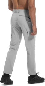 Men's Lightweight Hiking Pants Quick Dry Waterproof Stretch Travel Fishing Camping Work Cargo Pants Zipper Pockets - Image 4