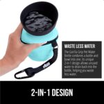 GORILLA GRIP Dog Water Bottle, Portable Water Bowl Dispenser for Dogs, 16 oz Leak Proof Pet Travel Squeeze Bottles, Food Grade Silicone, Puppy Essentials, Hiking Camping Trip Accessories, Turquoise - Image 4