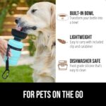 GORILLA GRIP Dog Water Bottle, Portable Water Bowl Dispenser for Dogs, 16 oz Leak Proof Pet Travel Squeeze Bottles, Food Grade Silicone, Puppy Essentials, Hiking Camping Trip Accessories, Turquoise - Image 6