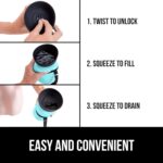 GORILLA GRIP Dog Water Bottle, Portable Water Bowl Dispenser for Dogs, 16 oz Leak Proof Pet Travel Squeeze Bottles, Food Grade Silicone, Puppy Essentials, Hiking Camping Trip Accessories, Turquoise - Image 8
