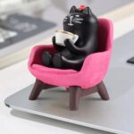 Cat Gifts Cat Figurines Cute for Women Cat Lovers Teen Girls Pink Desk Accessories Shelf Decor - Image 6