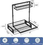 Under Sink Organizer , 2 Pack Height Adjustable Cabinet Organizer with Slide Out Drawer, Pull Out Under Sink Storage, Multi-Purpose 2 Tier Sink Shelves for Kitchen Bathroom Pantry (Black, 2 Pack) - Image 3