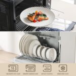 MALACASA 12 Pieces Dinnerware Sets, Modern Relief Design Plates and Bowls Sets, White Dish Set for 4, Kitchen Ceramic Dinner Plates Dishware Set, Microwave and Dishwasher Safe, Series LYDIA - Image 6